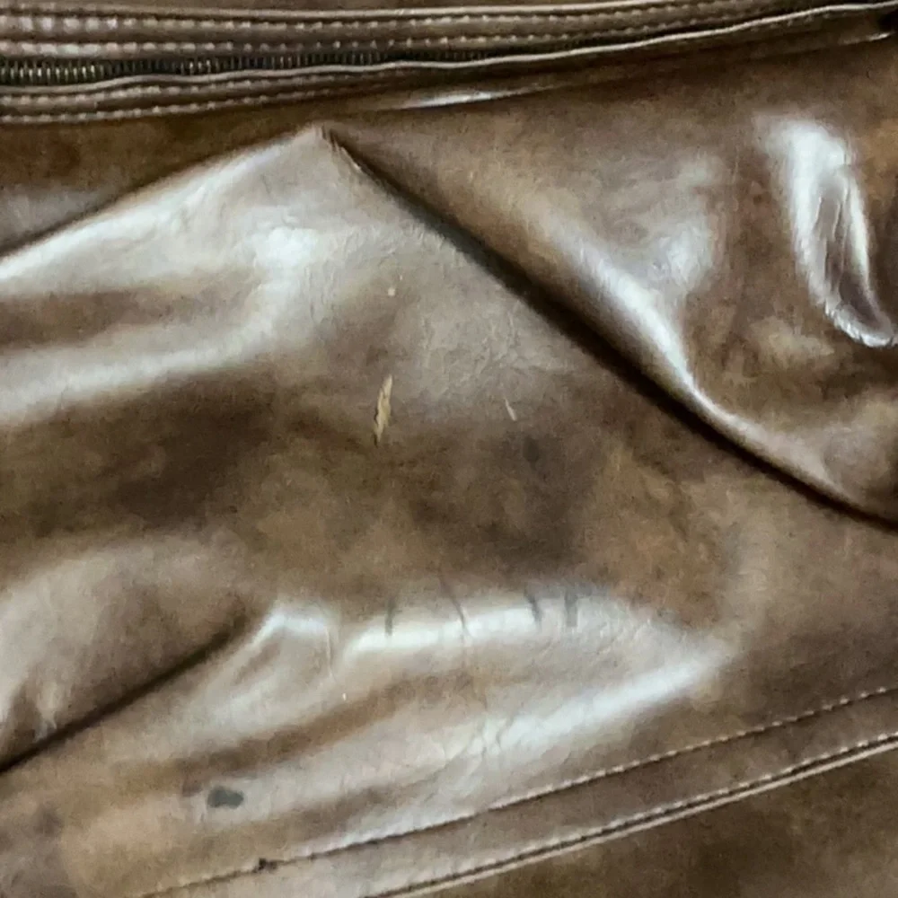 Authentic Abdalla designer vintage faux leather garment suit travel bag